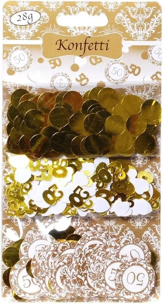 Gold Konfetti 50 Tischkonfetti Deko Geburtstag Goldene Hochzeit - 500 Teile