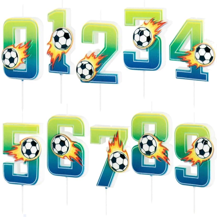 Kuchenkerzen Fußball Fussball Kuchen Kerzen Geburtstag Zahlenkerzen Kuchendeko