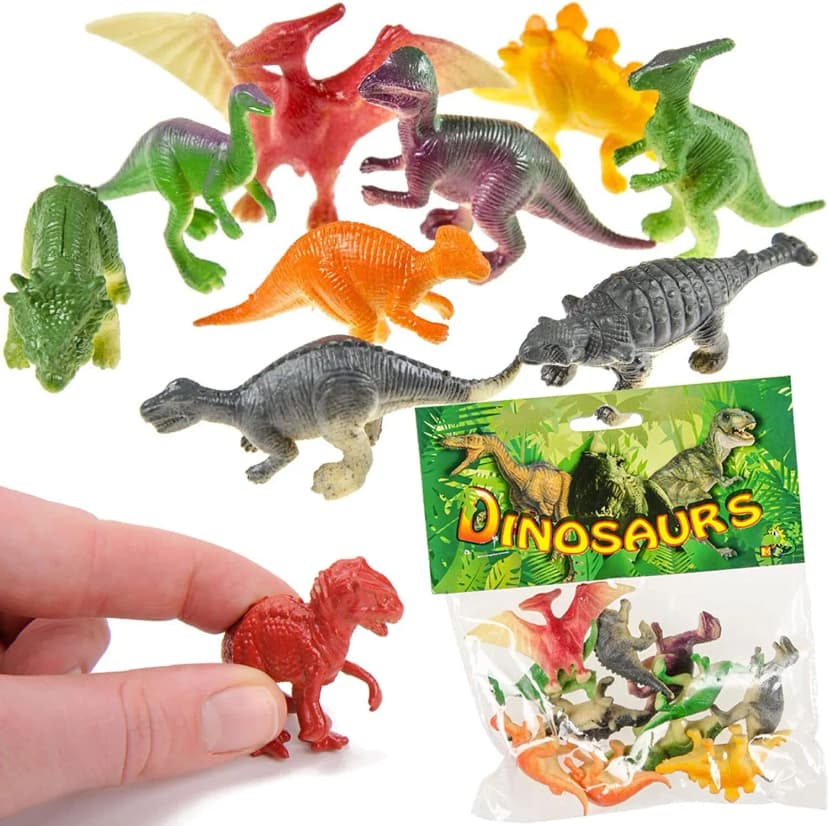 12 DINOSAURIER FIGUREN - Mitgebsel Geschenke Kinder Geburtstag Kindergeburtstag