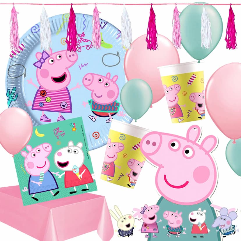 PEPPA PIG WUTZ GEBURTSTAG -Geschirr Deko Mitgebsel Kindergeburtstag Party Kinder