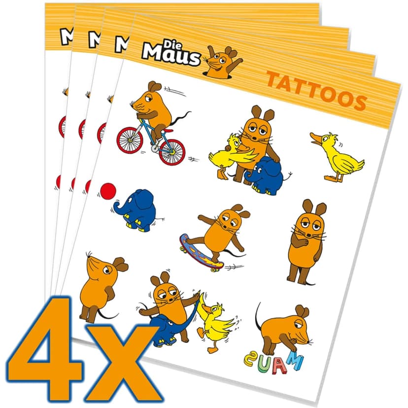 36 Tattoos DIE SENDUNG MIT DER MAUS - Tattoo Mitgebsel Geschenke Kinder