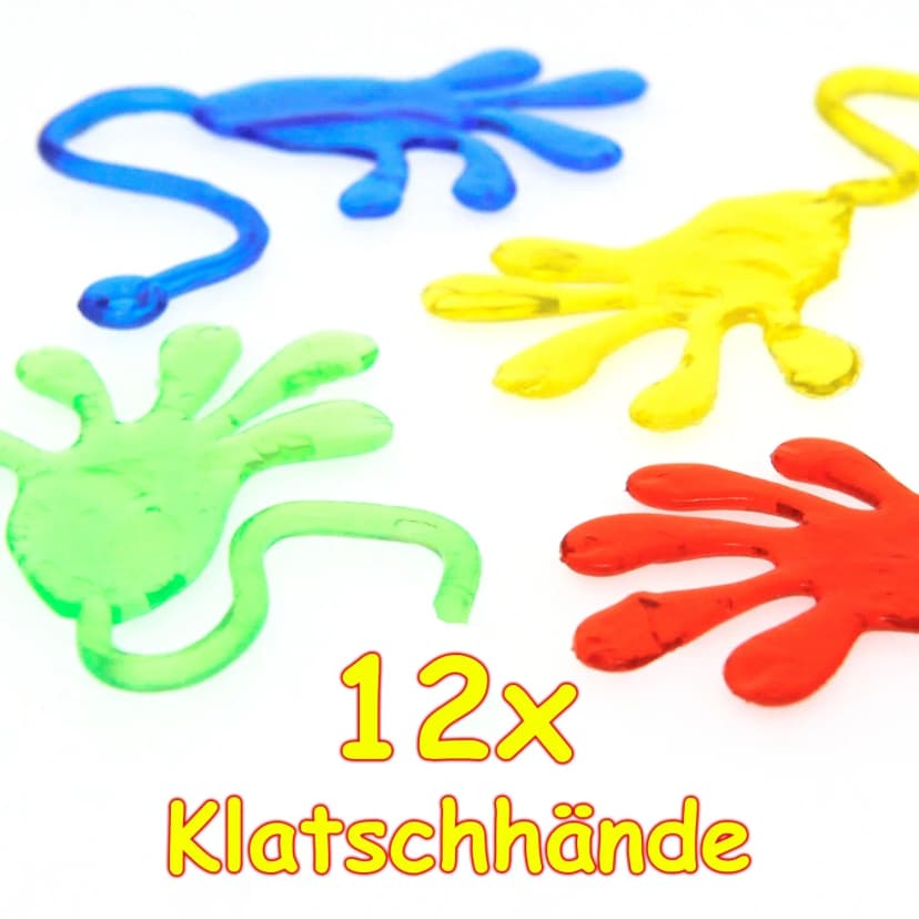 12 Klatschhände Klatschand Glibberhand Kindergeburtstag Kinder Mitgebsel Party