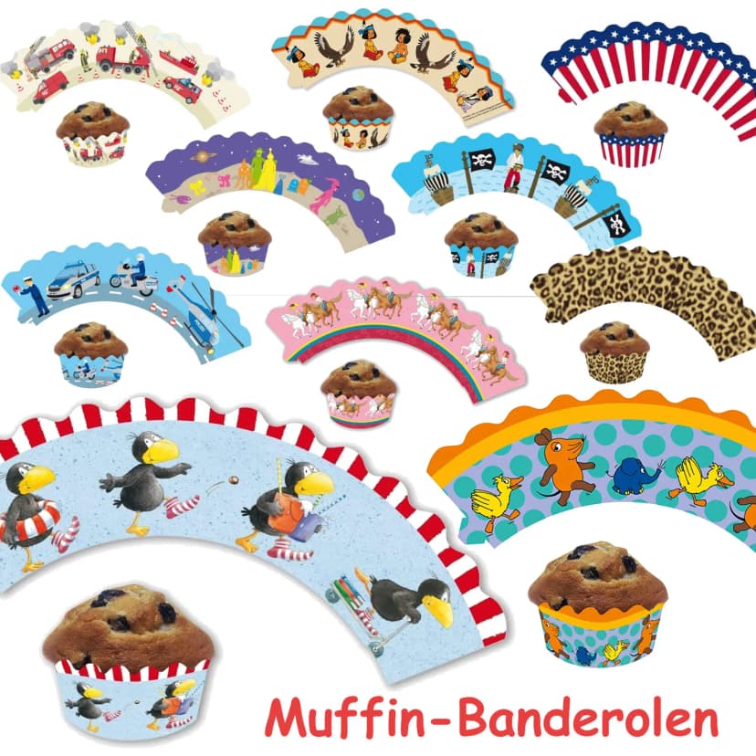 12 Cupcake Wrapper - Geburtstag Party Kindergeburtstag Muffinförmchen Muffin Set