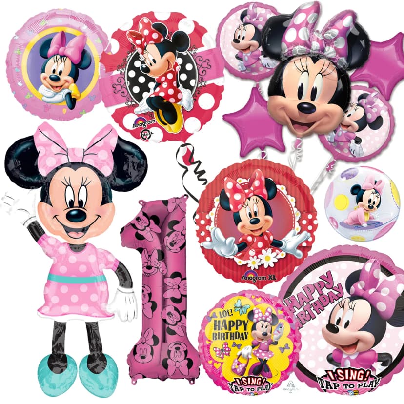 MINNIE MOUSE FOLIENBALLONS Minni Maus Folienballon Ballons Deko Kindergeburtstag