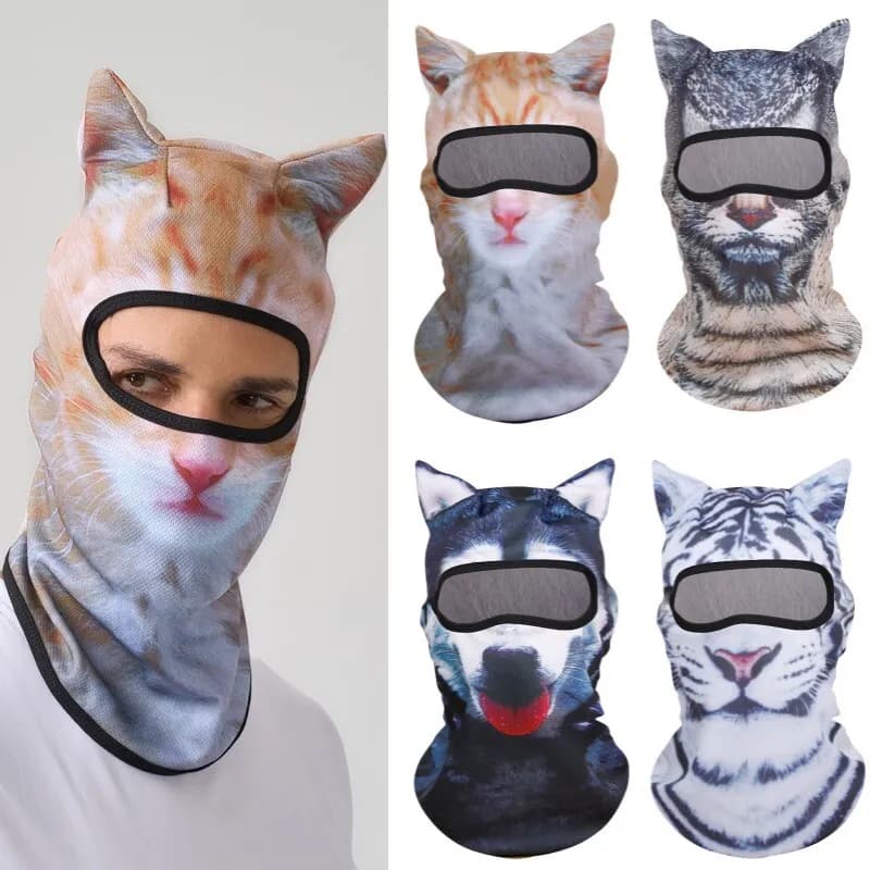 Balaclava Sturmhaube Maske Motorrad Fahrrad Lustige Tiere Stil Atmungsaktiv Neu