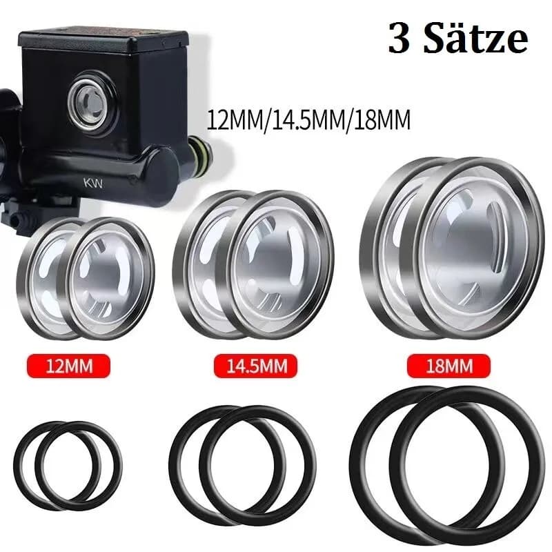3 Sets Schauglas Bremse Bremspumpe Roller Motorrad Bremsflüssigkeitsbehälter Neu