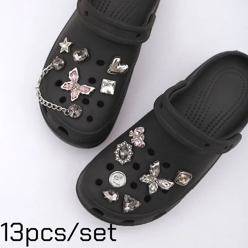 13pcs/Set Schuhe Pins Shoe Charms Schuhstecker Anstecker für Crocs Schmetterling
