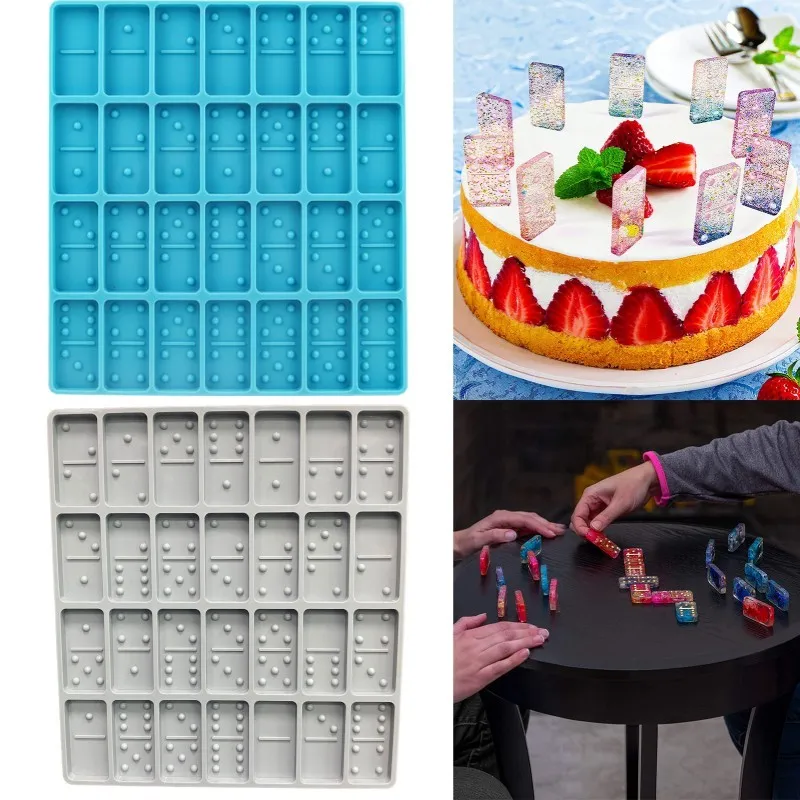 DIY Silikonform für Dominospiel Domino Steine Gießformen Selbstgemachtes Spiel