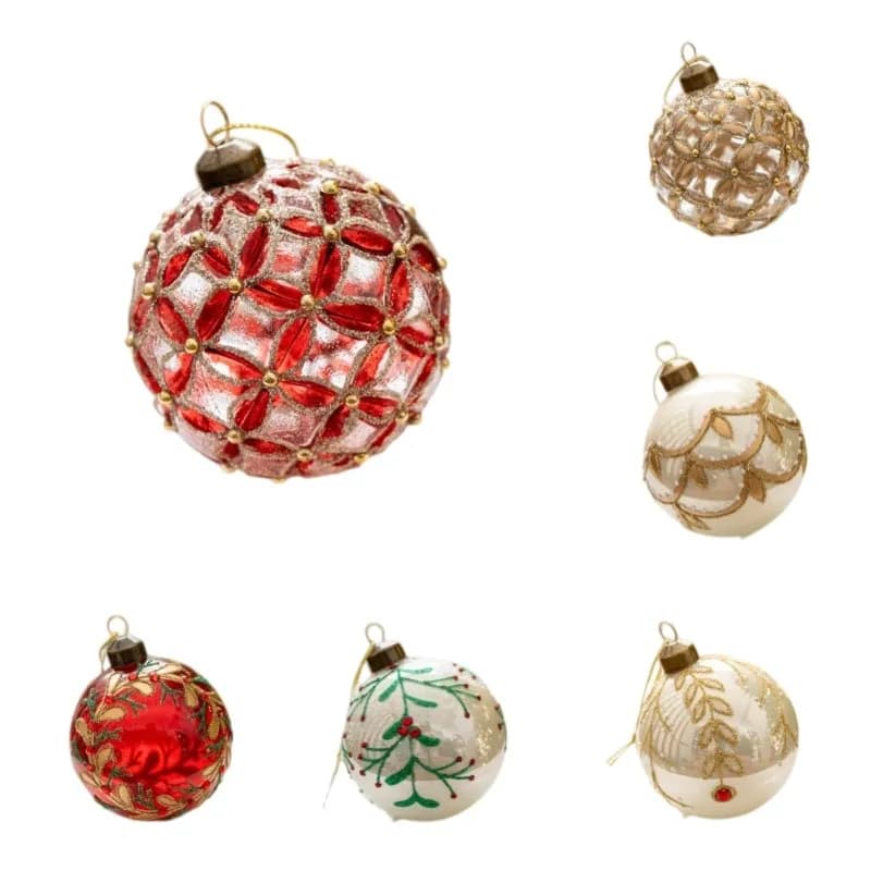 Christbaumkugeln Weihnachtskugel Baumschmuck Glas 8cm Weihnachtsschmuck Handmade