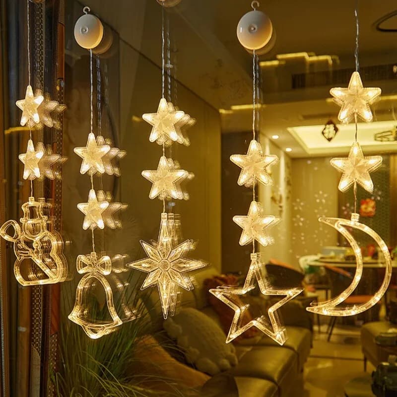 Weihnachtsbeleuchtung Beleuchtet Weihnachtsdeko Fensterdeko Fenster Atmosphäre