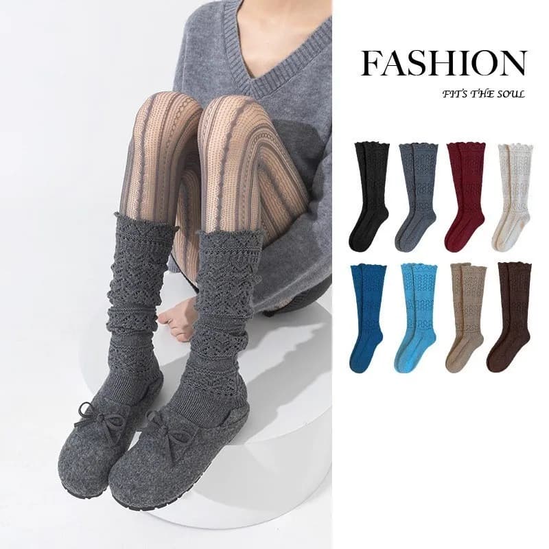 1 Paar Trachtensocken Trachtenstrümpfe mit durchbrochenem Muster Herbst/Winter