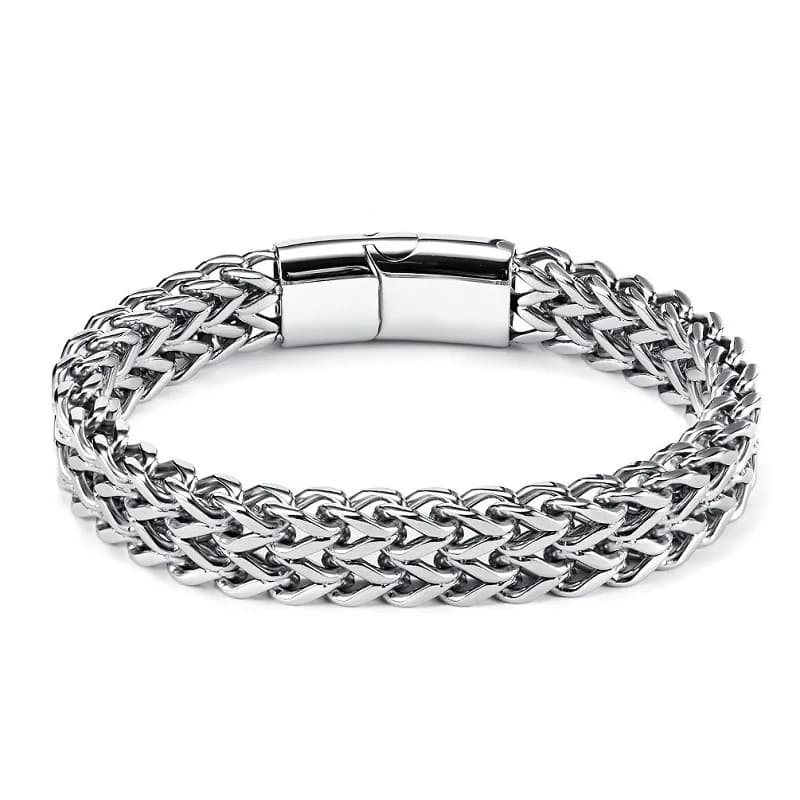 Herren Armband Armkette Edelstahl Armkettchen 12mm Breit Geschenk für Männer Neu