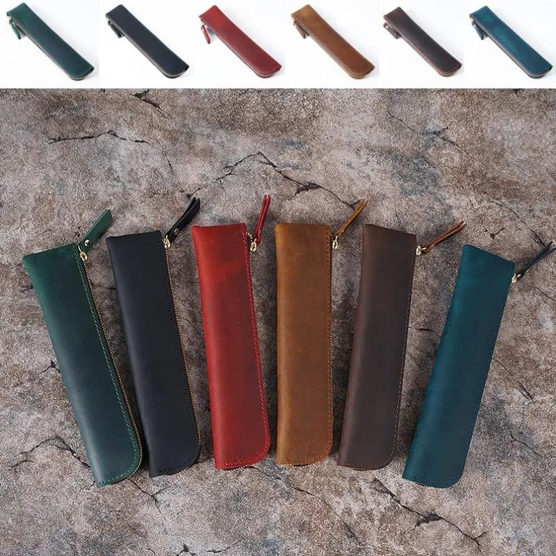 Leder Stifttasche Stifthalter Schutzhülle für Füller/Kugelschreiber/Apple Pencil