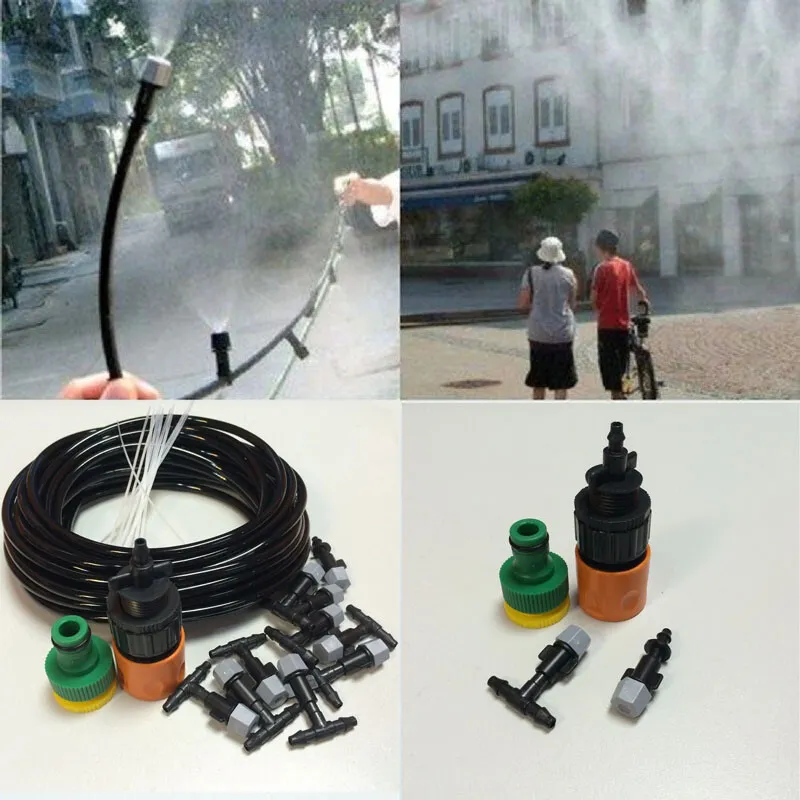10M Garten Patio Wasser Nebel Cooling System Sprinkler Garten Plastic Nebeldüse