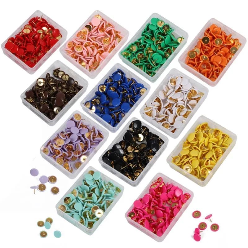 100/300pcs Reißzwecken Reißnägel Heftzwecken Stecknadeln Markiernadeln Pinnwand