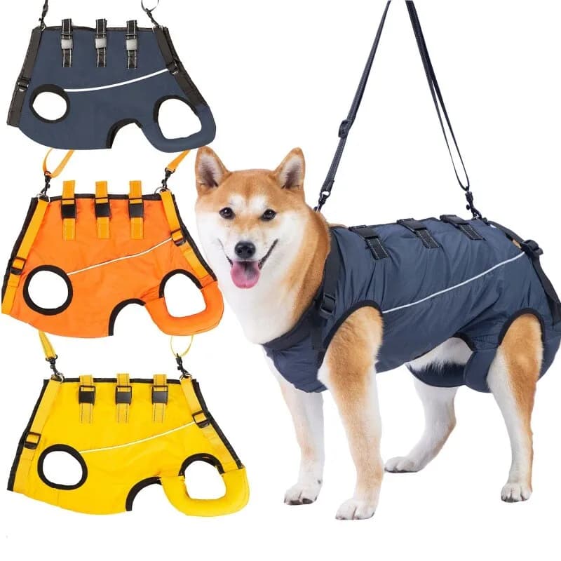 Hunde Tragehilfe Gehhilfe Tragegurt Hebehilfe Rehahilfe Stützgeschirr Hund XS-XL