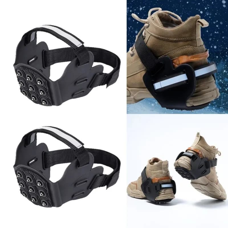 Anti Rutsch Schuhspikes Ice Grips Eiskrallen Steigeisen für Schuhe Verstellbar