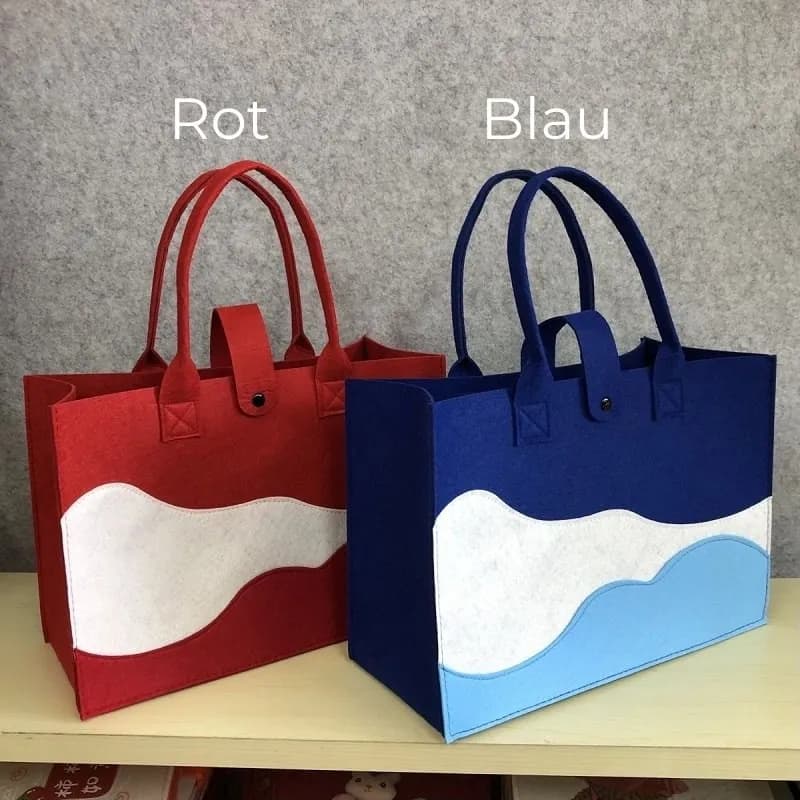 Filztasche Einkaufstasche Shopper Tragetasche Filz Tasche Kreative Muster 35cm