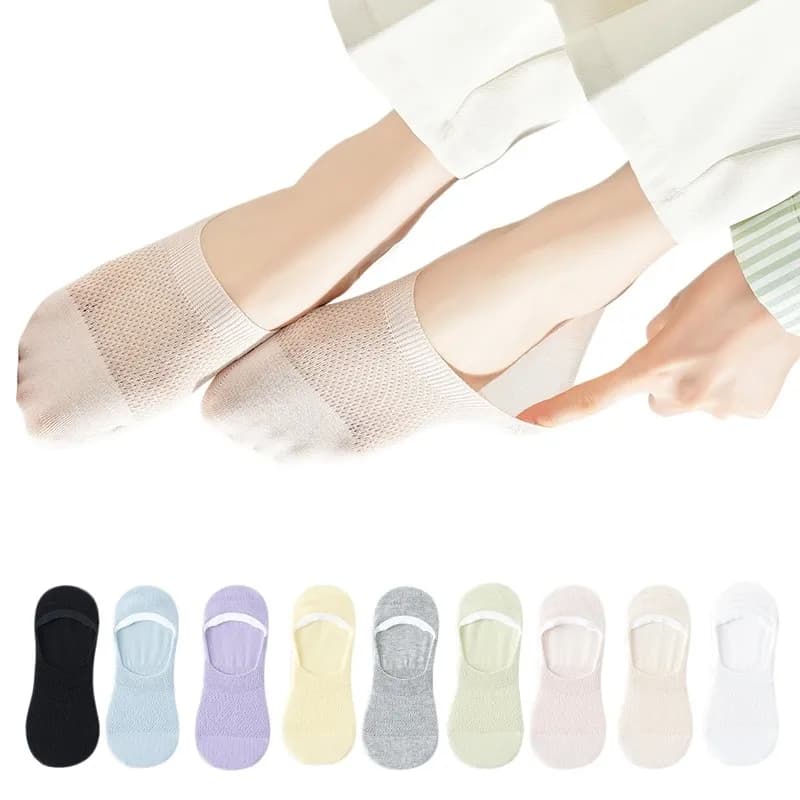 3/6 Pack Unsichtbare Füsslinge Silikonpad Damen Atmungsaktiv Sneaker Socken Neu
