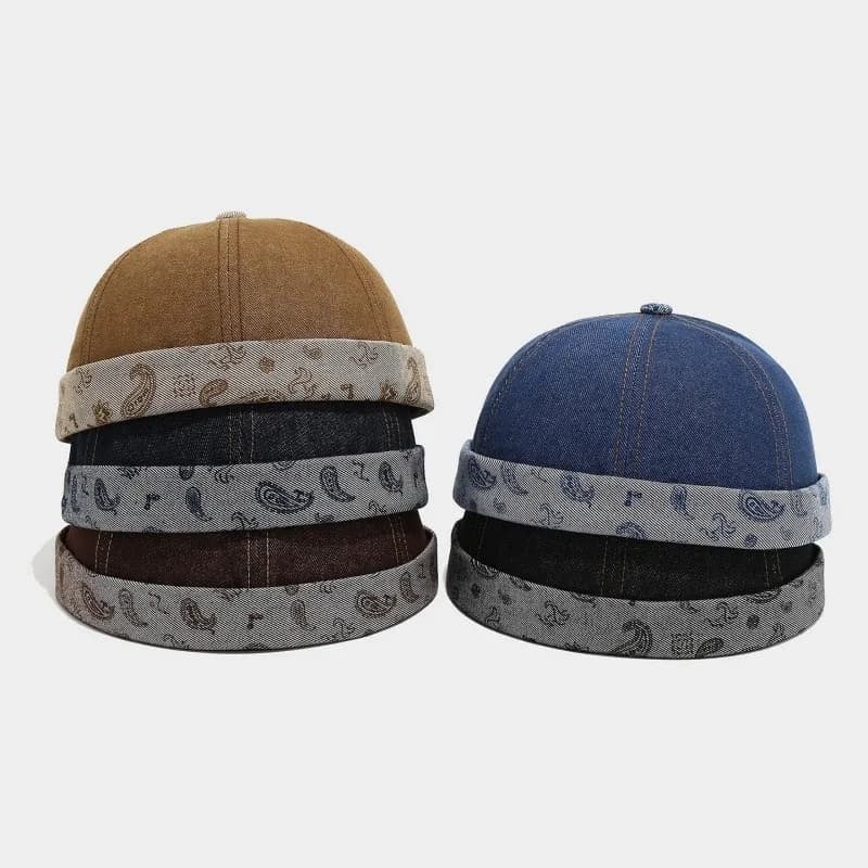 Docker Cap Hat Schlapphut Dockercap Docker Mütze mit Paisley Muster Streetstyle