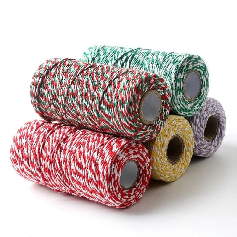 100 Meter Weihnachten Deko Kordel 2MM Bastelschnur Schnur für DIY Verpackung Neu