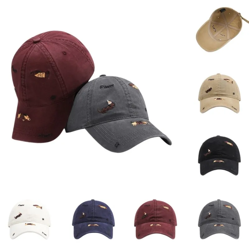 Basecap Mütze Baseball Cap Schirmmütze Stickerei mit Hundemotiv Verstellbar Neu