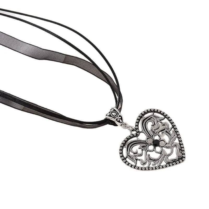 Trachtenkette Dirndlkette Oktoberfest Kette Tracht Schmuck Herzförmiger Anhänger