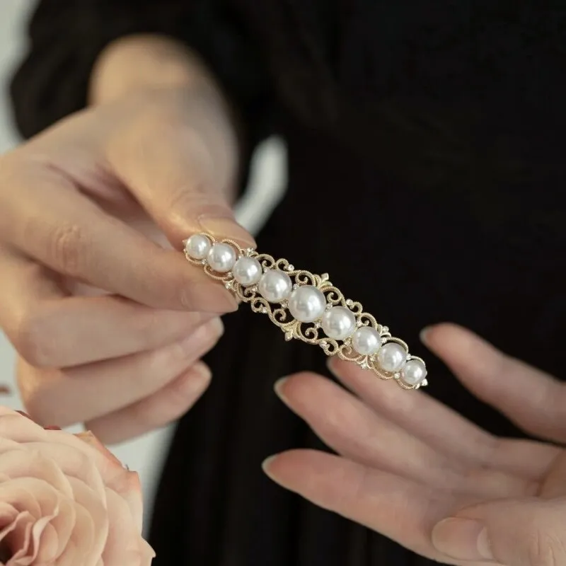 Haarspangen Klassische Haarspangen Perlen-Haarnadeln Französischer Eleganz Stil
