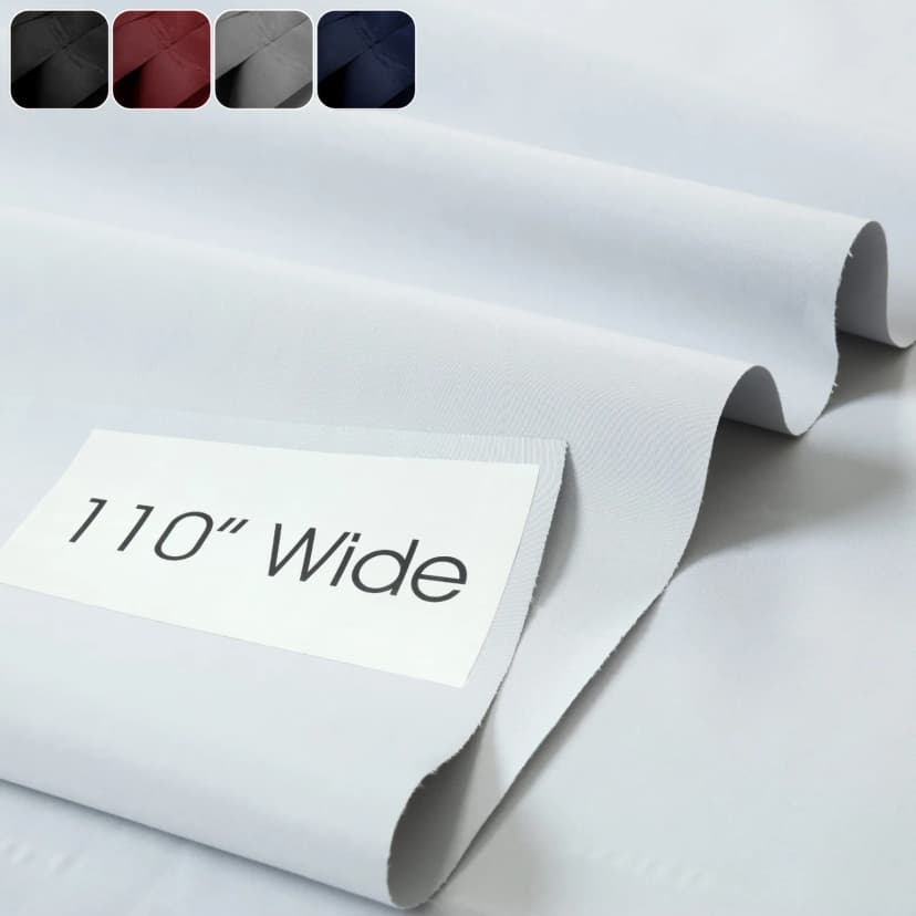 99,9 % Verdunkelung Draperie Futterstoff weiß Meterware 110" breit leicht
