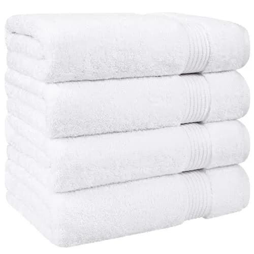 Extra große Badetücher 4er Pack 100% Baumwolle 26"x52" sehr saugfähig weich