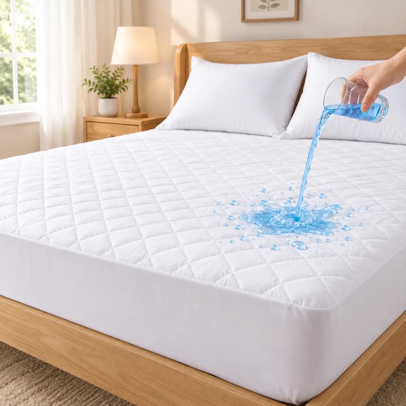 100% Wasserdicht Matratzenschoner Gesteppt Matratzenauflage Bezug Atmungsaktiv