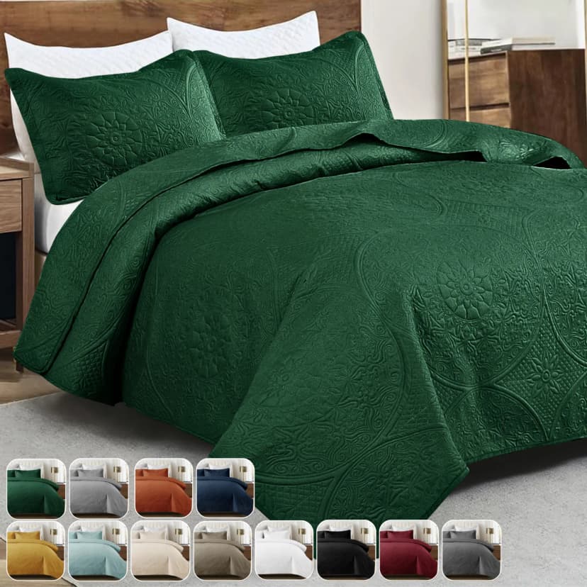 Luxus Tagesdecke Bettwäsche Set 3 teilig Steppdecke Bettüberwurf Queen King Size
