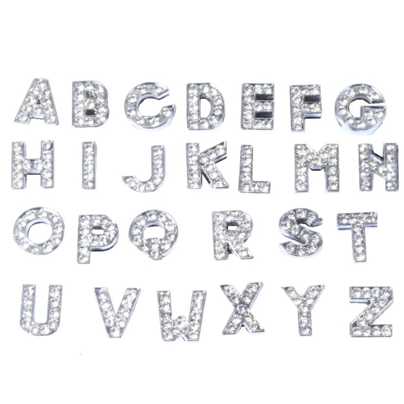 Strass Buchstaben "A-Z" Slider Schiebebuchstaben Buchstabenarmband