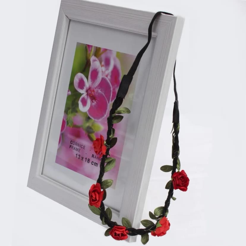 Trachten Rosen Haarband Boheme Geflochten Blumen Hippie Stirnband Kopfschmuck