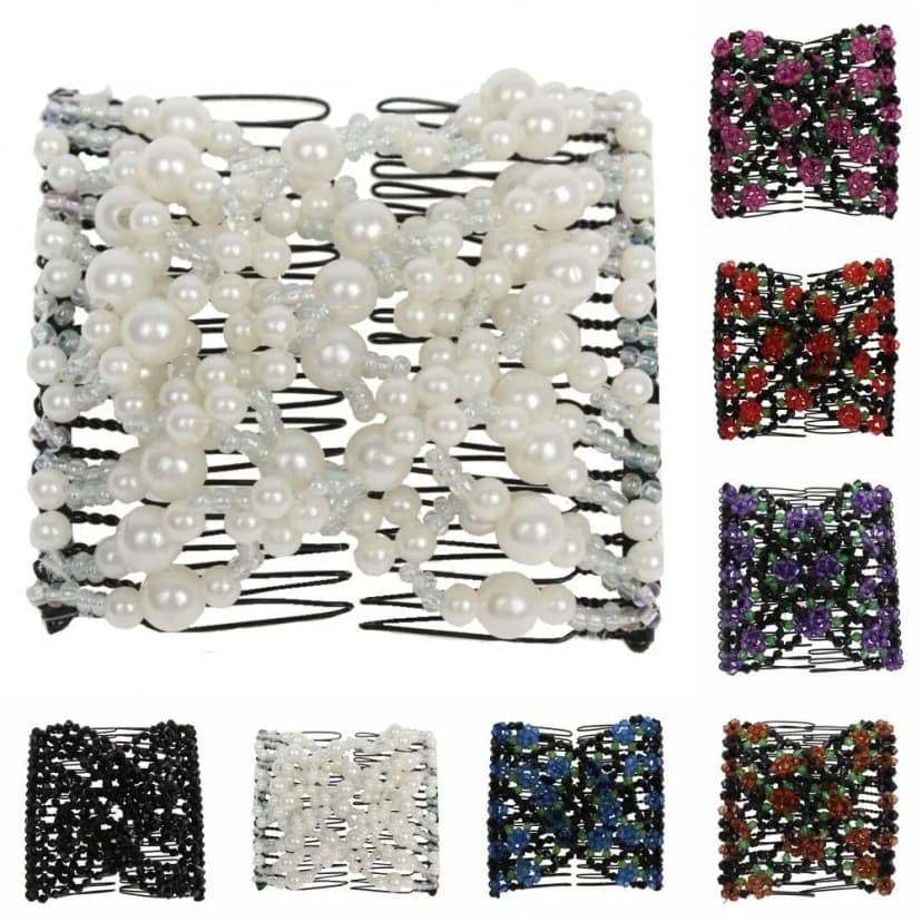 Trend Magic Combs Haarklammer Butterfly Perlen Pailletten African Hairclip