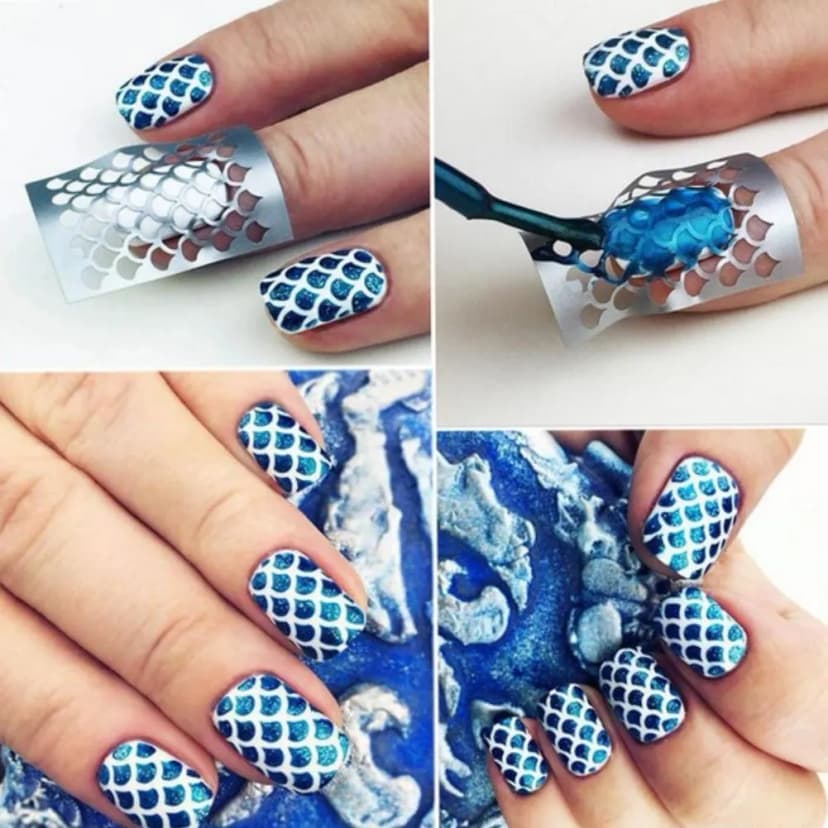 Nail Art Nagelfolie Nagel Schablone Sticker Holow Nagelaufkleber
