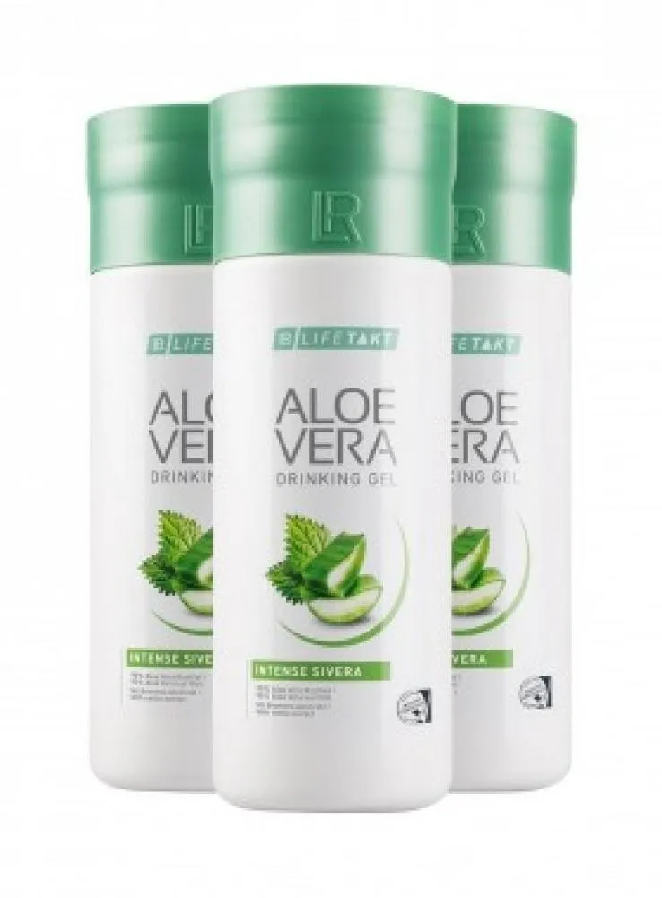 3x LR Aloe Vera Drinking Gel Intense Sivera 1000 ml – 3 Liter
