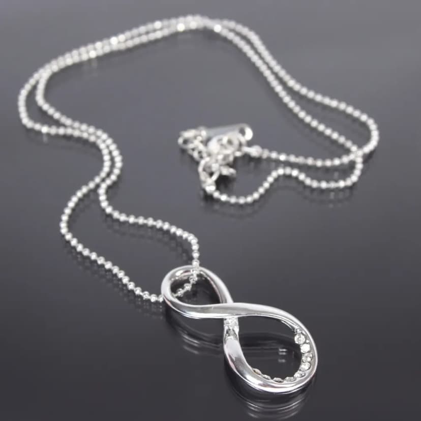 Halskette mit Unendlichkeitszeichen Infinity Unendlichkeit Strass ewige Liebe