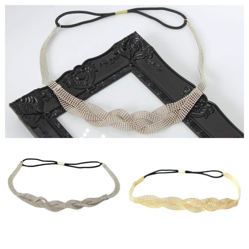 Metall Stirnband Geflochten Haarband Kopfband Zopfgummi Haarschmuck Kopfschmuck