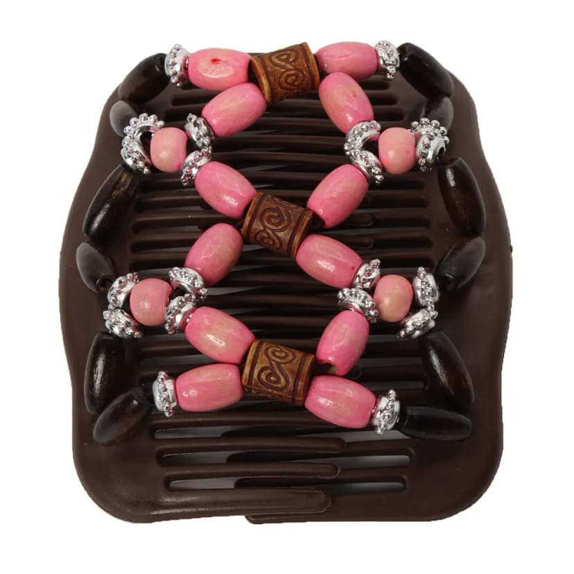 Trend African Hairclip Haarklammer Butterfly Haarkamm Holzdesign mit Ornamenten
