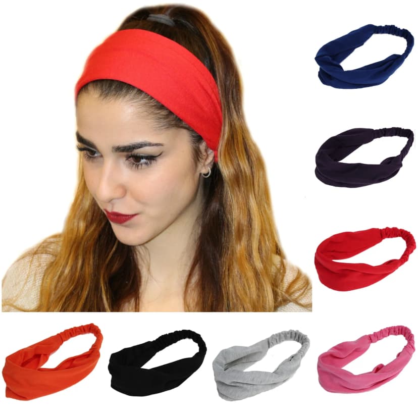 Haarband Stirnband Kopfschmuck Yoga Schweißband Elastisch Mode Damen Neu