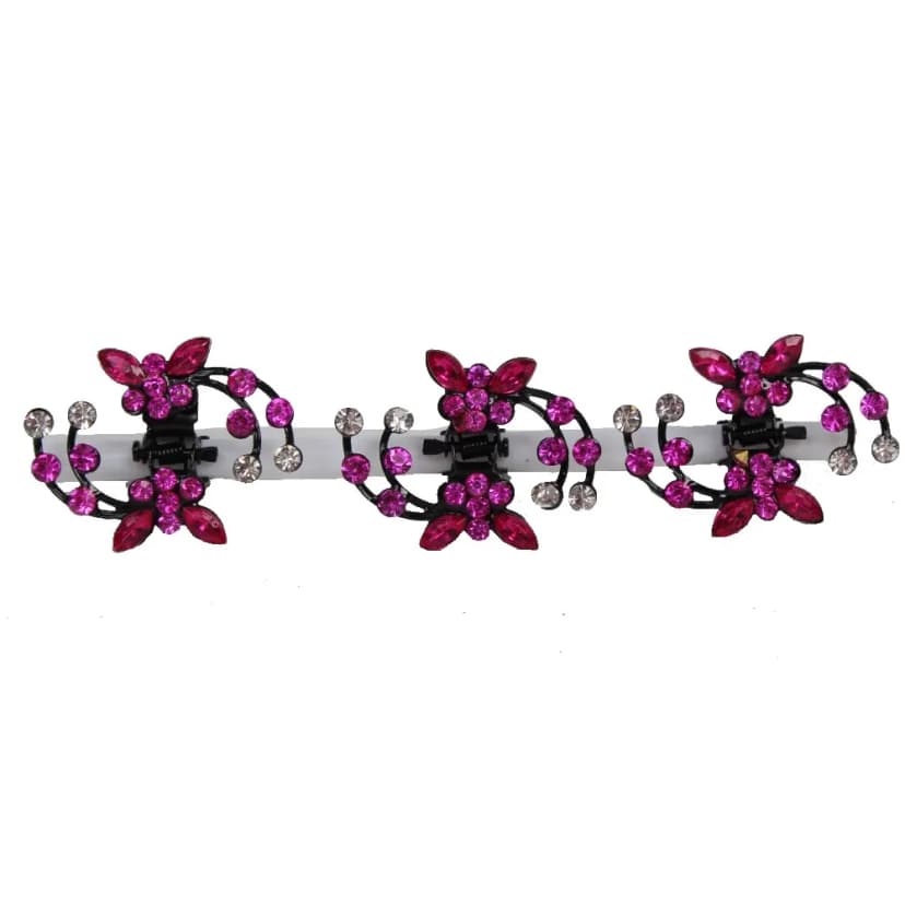 3 Mini Haarklammern Strass Schmetterling Haarclip Haarkneifer Haarspange Claw