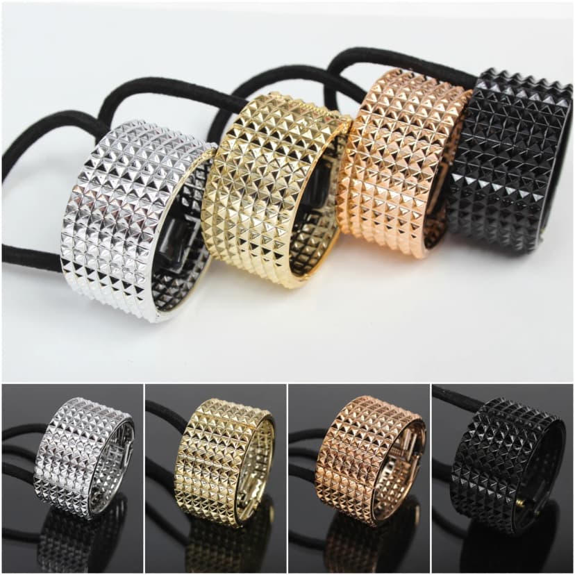 Haargummi XXL Ring Cleopatra Zopf Scrunchy Pferdeschwanz Haarring Hair Spikes