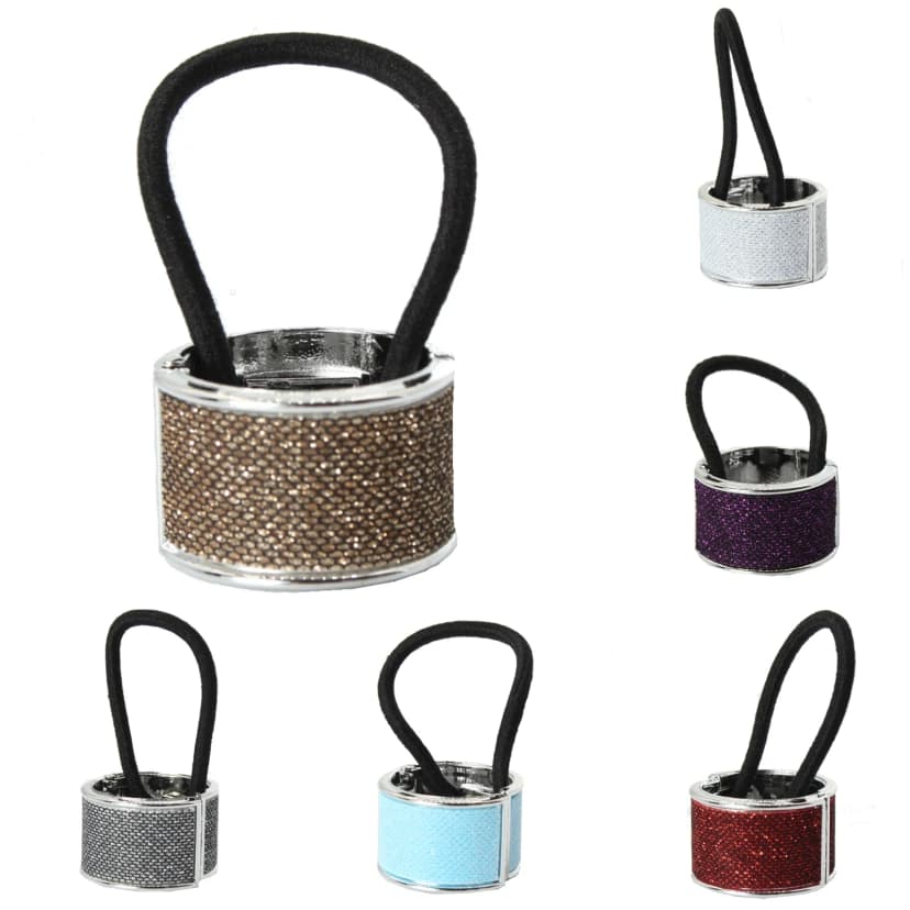 Haarrring Haargummi Ring Cleopatra Zopf Scrunchy Pferdeschwanz Glitzer
