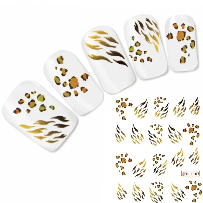 Tattoo Leopard Nail Art Aufkleber Flamme Motiv Nagel Sticker Neu!