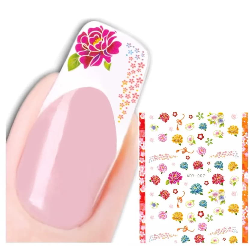 3D Nagel Sticker Blumen Blüten Aufkleber Nail Art New Design