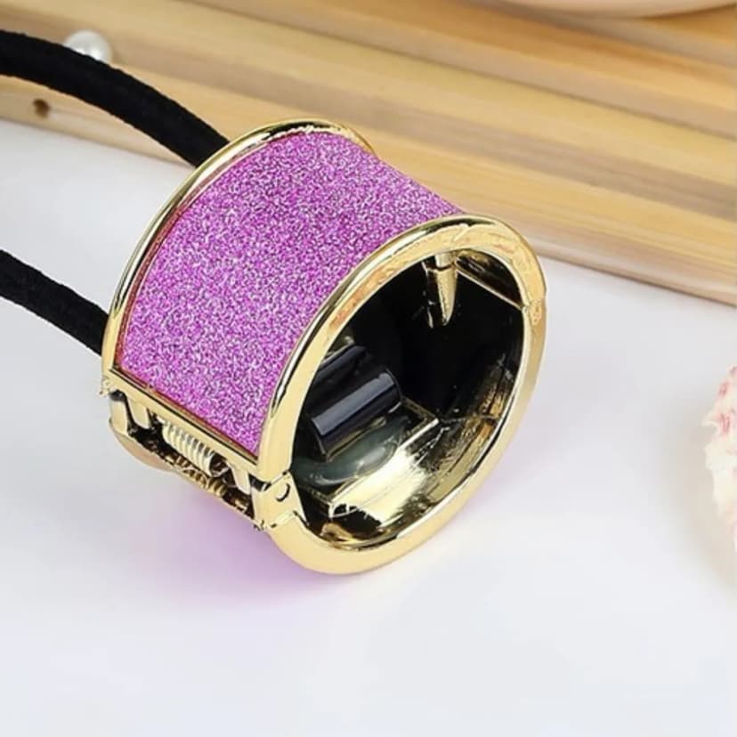 Haargummi Ring Zopf Hair Cuff Glitzer Metall Cleopatra Pferdeschwanz Haarschmuck
