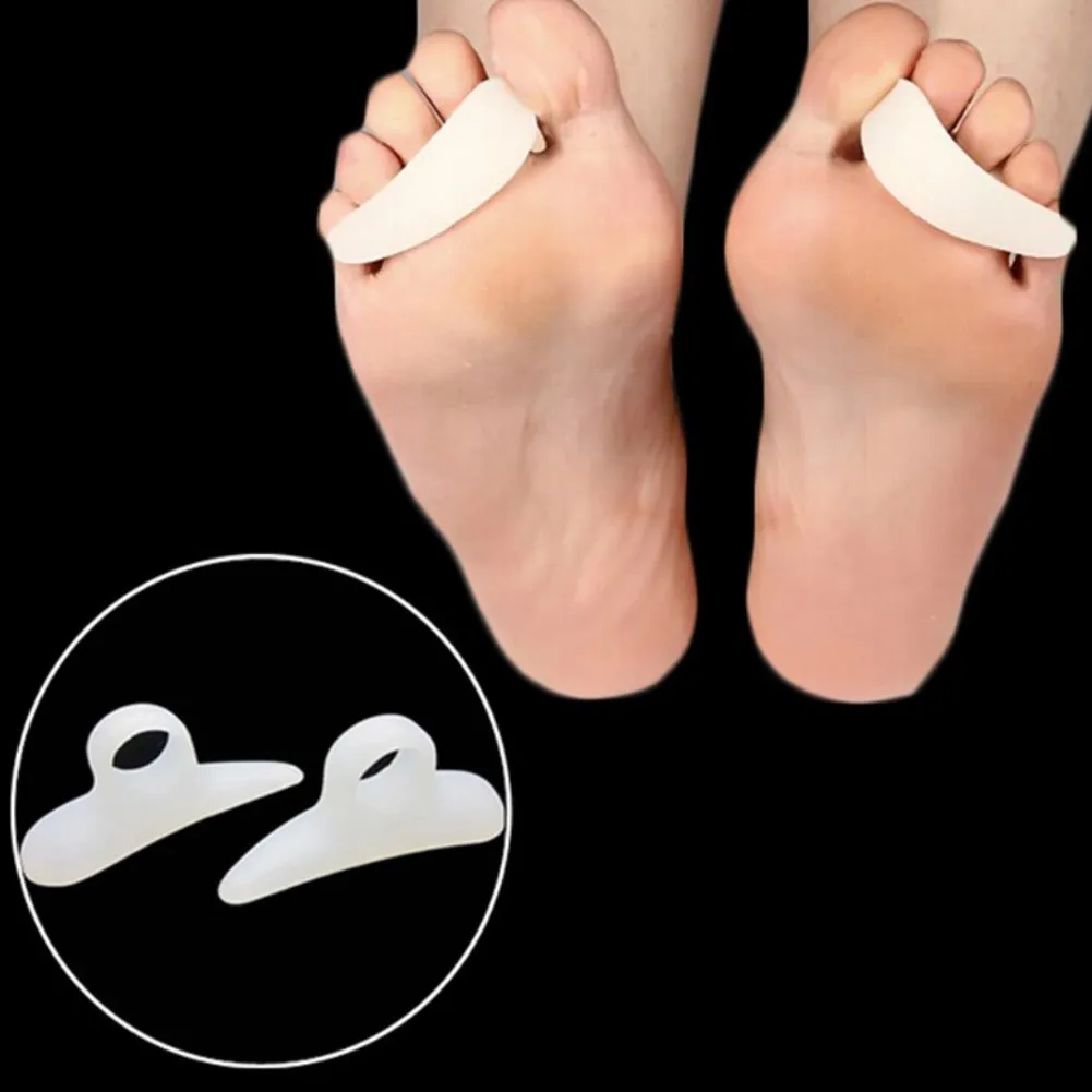 2 Silikon Hallux Valgus Zehenspreizer Reibungsschutz Ballenschutz Krähenzeh
