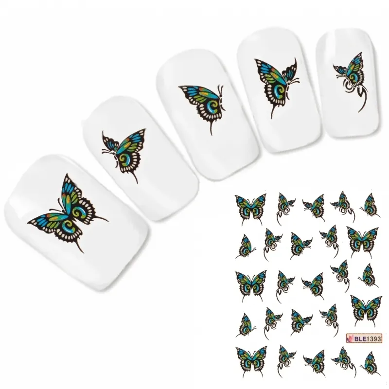 Nagel Sticker Nail Art Tattoo Bunter Schmetterling Aufkleber Nagelsticker NEU!