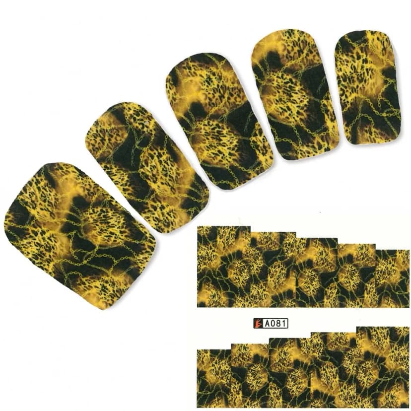 Tattoo Nail Blumen Blätter Aufkleber Nagel Sticker Nägel Fuß Water Decal
